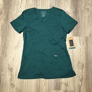 XXS Forset Green Nursing Scrub Top